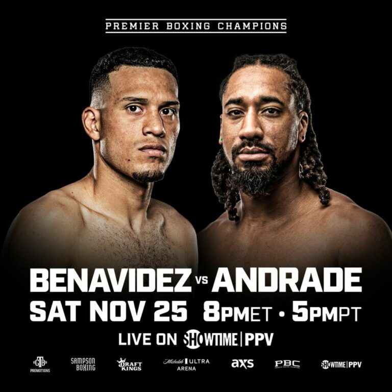 Benavidez vs Andrade dove vederlo
