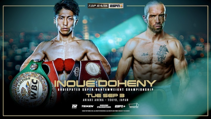 Noya Inoe vs Doheny: il 3 Settembre
